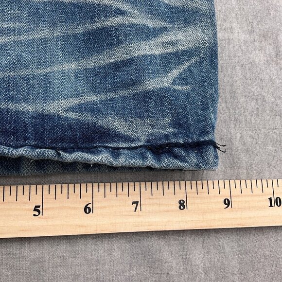 Kaalu Euro for the People Jeans Mens 50/32 Blue Crease Stonewash Straight Leg Hi - Picture 11 of 15